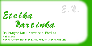 etelka martinka business card
